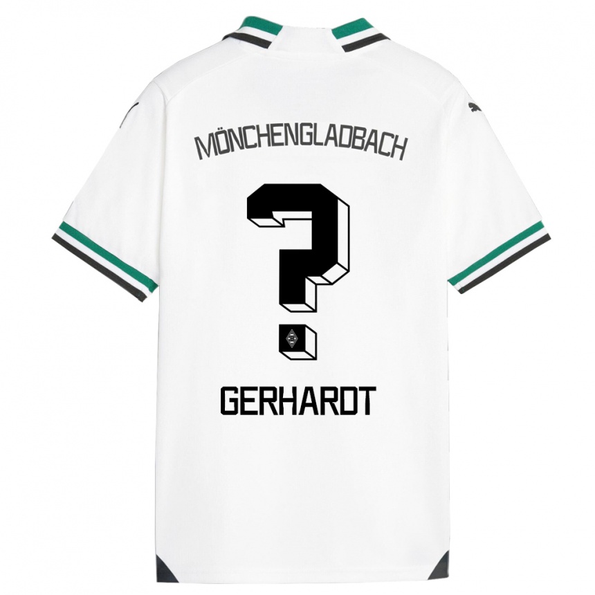Kinder Fußball Konstantin Gerhardt #0 Weiß Grün Heimtrikot Trikot 2023/24 T-Shirt Luxemburg