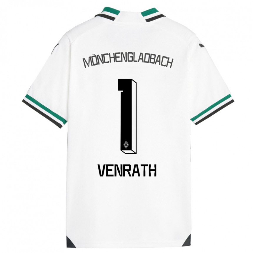 Kinder Fußball Lisa Venrath #1 Weiß Grün Heimtrikot Trikot 2023/24 T-Shirt Luxemburg