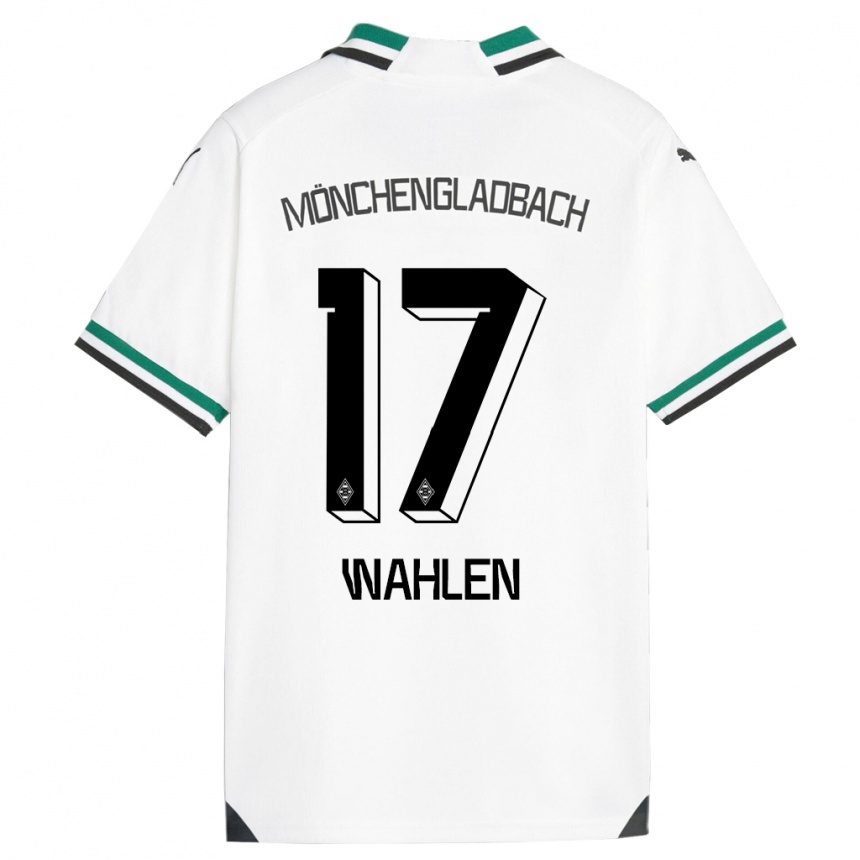 Kinder Fußball Vanessa Wahlen #17 Weiß Grün Heimtrikot Trikot 2023/24 T-Shirt Luxemburg