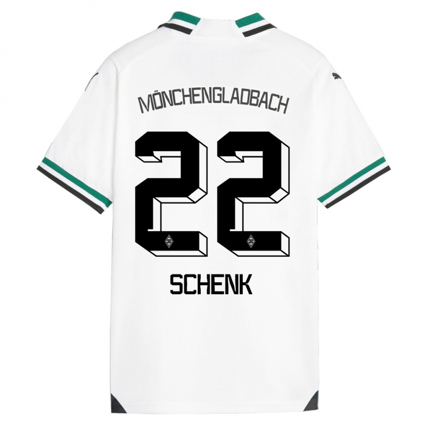 Kinder Fußball Isabel Schenk #22 Weiß Grün Heimtrikot Trikot 2023/24 T-Shirt Luxemburg