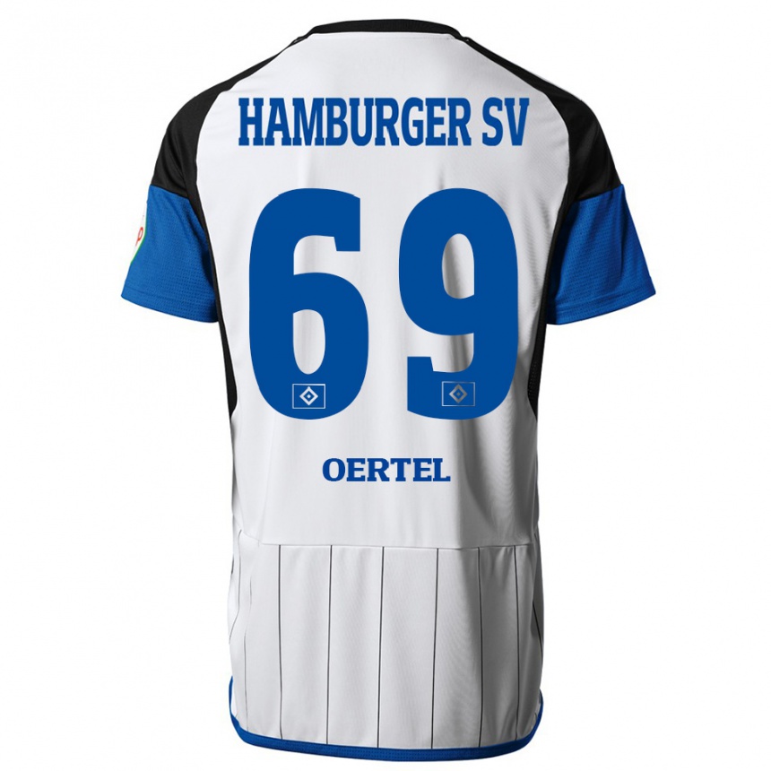 Kinder Fußball Jan Oertel #69 Weiß Heimtrikot Trikot 2023/24 T-Shirt Luxemburg