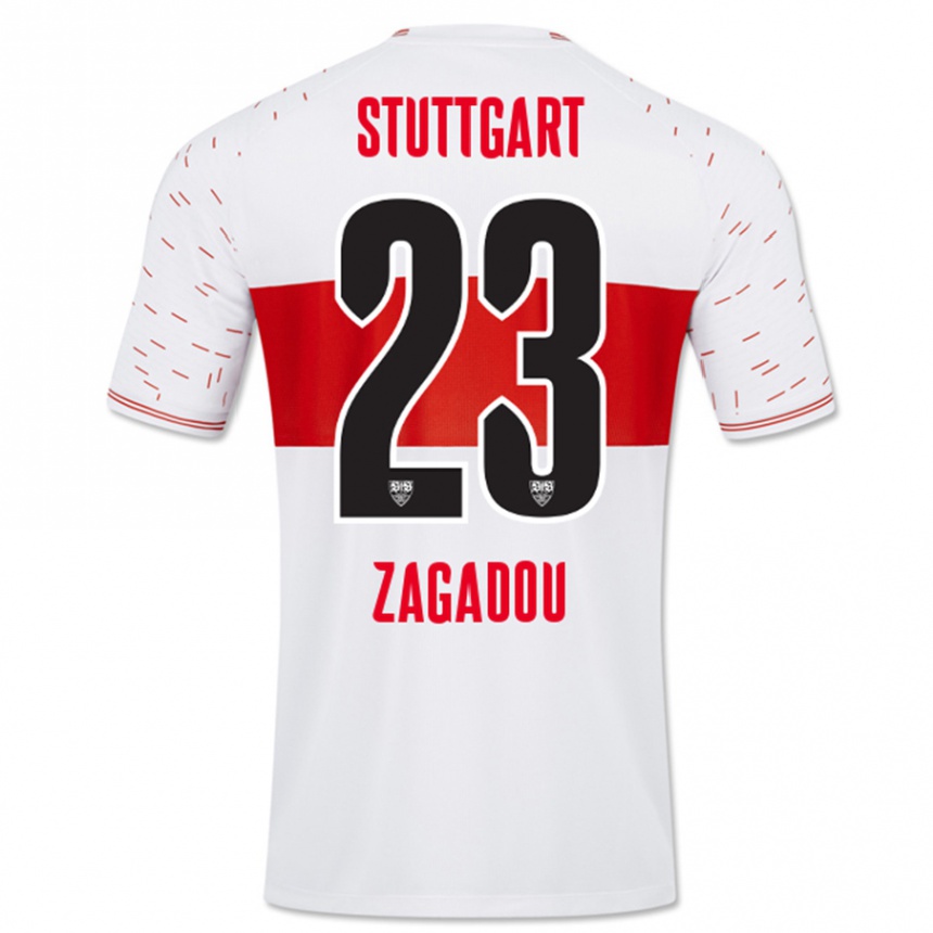 Kinder Fußball Dan-Axel Zagadou #23 Weiß Heimtrikot Trikot 2023/24 T-Shirt Luxemburg