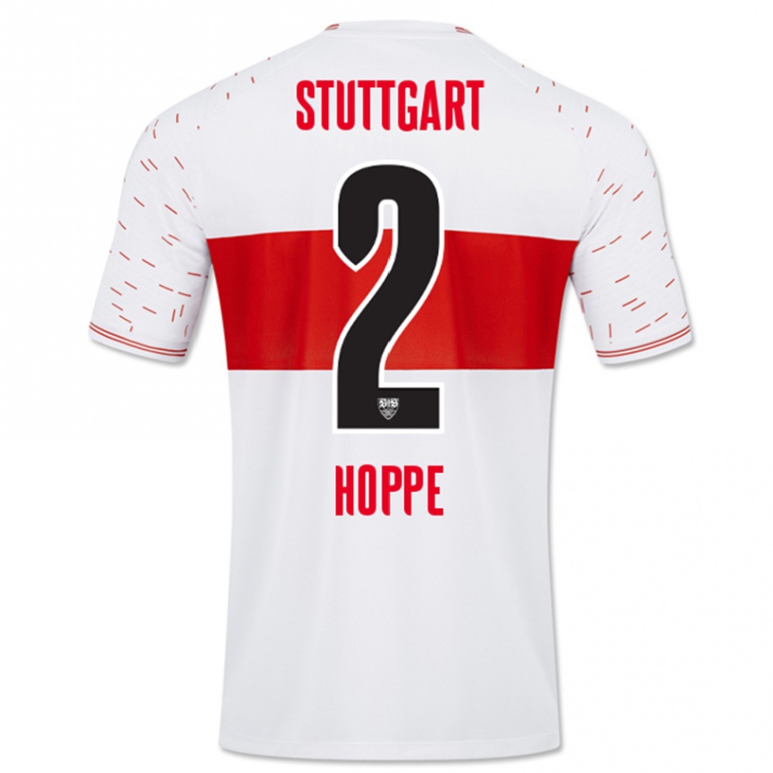 Kinder Fußball Mattis Hoppe #2 Weiß Heimtrikot Trikot 2023/24 T-Shirt Luxemburg