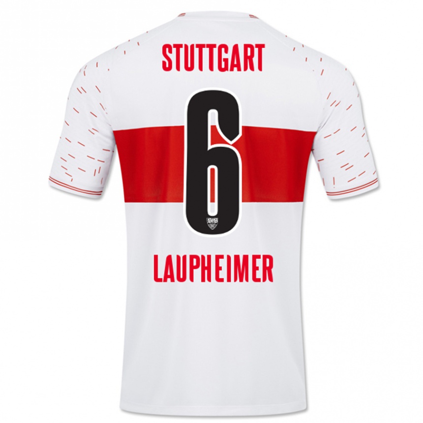 Kinder Fußball Lukas Laupheimer #6 Weiß Heimtrikot Trikot 2023/24 T-Shirt Luxemburg