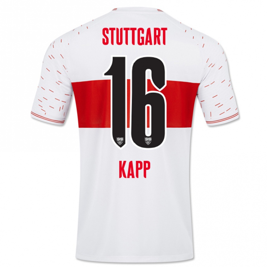 Kinder Fußball Patrick Kapp #16 Weiß Heimtrikot Trikot 2023/24 T-Shirt Luxemburg