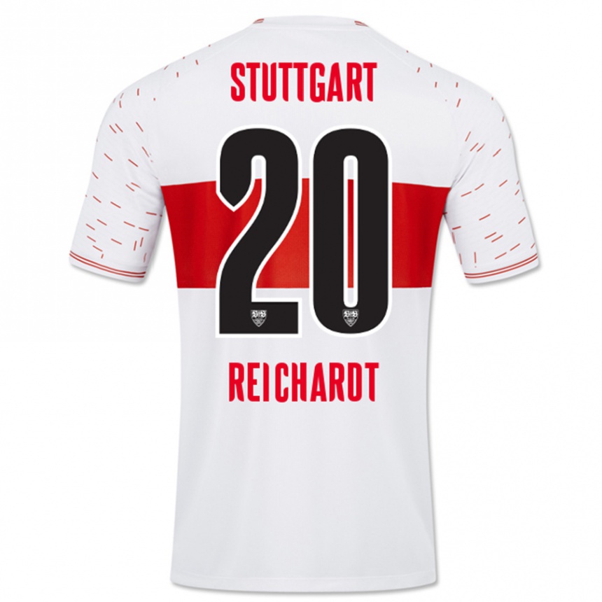 Kinder Fußball Leon Reichardt #20 Weiß Heimtrikot Trikot 2023/24 T-Shirt Luxemburg