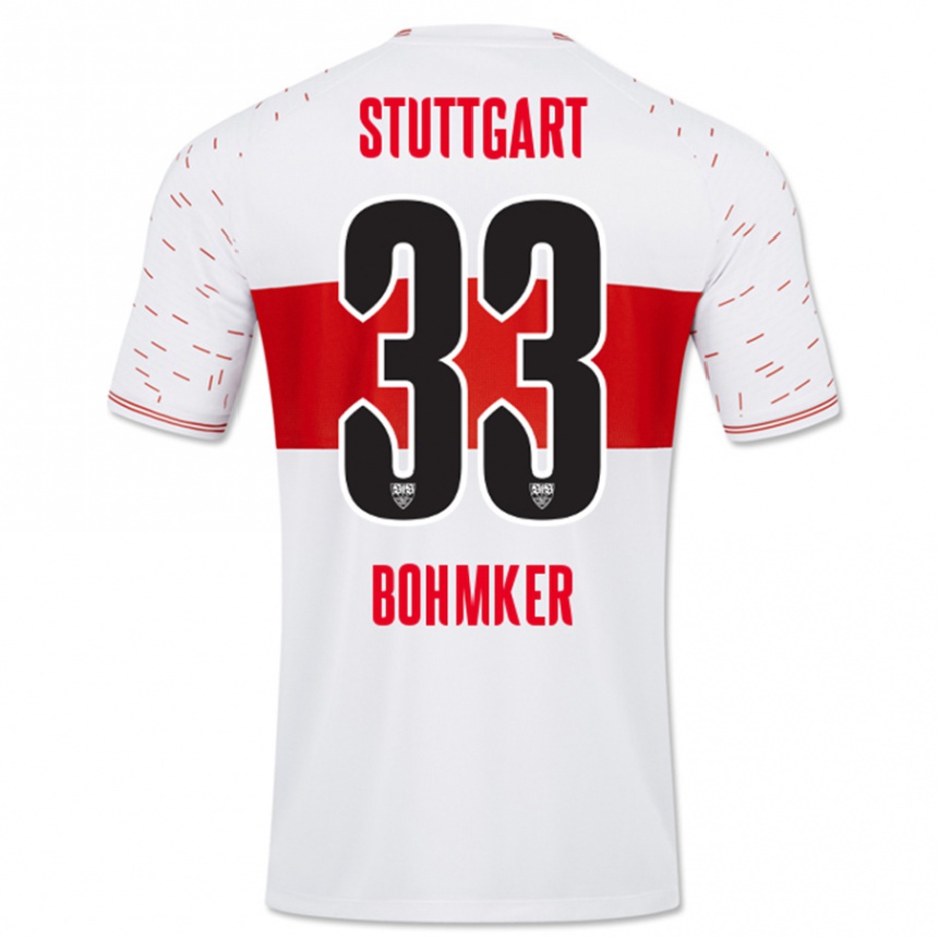 Kinder Fußball Finn Böhmker #33 Weiß Heimtrikot Trikot 2023/24 T-Shirt Luxemburg