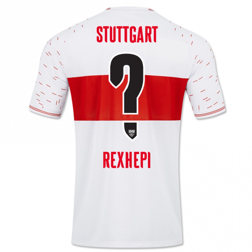 Kinder Fußball Nuredin Rexhepi #0 Weiß Heimtrikot Trikot 2023/24 T-Shirt Luxemburg