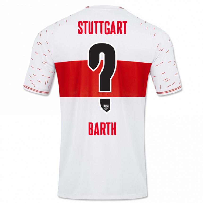 Kinder Fußball Tom Barth #0 Weiß Heimtrikot Trikot 2023/24 T-Shirt Luxemburg