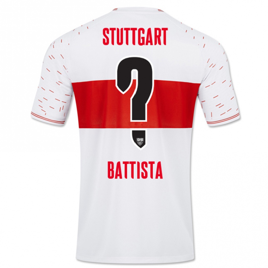 Kinder Fußball Luca Battista #0 Weiß Heimtrikot Trikot 2023/24 T-Shirt Luxemburg