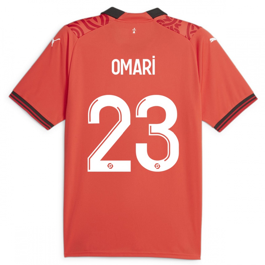 Kinder Fußball Warmed Omari #23 Rot Heimtrikot Trikot 2023/24 T-Shirt Luxemburg