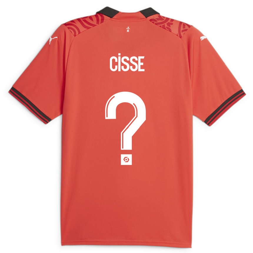 Kinder Fußball Djaoui Cissé #0 Rot Heimtrikot Trikot 2023/24 T-Shirt Luxemburg