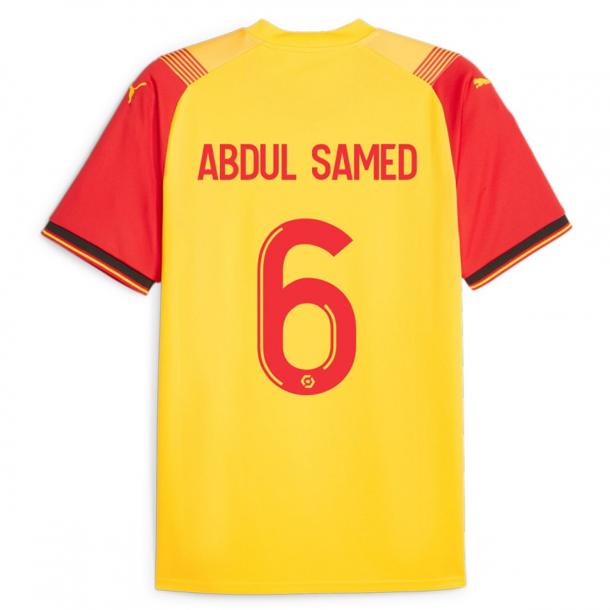 Kinder Fußball Salis Abdul Samed #6 Gelb Heimtrikot Trikot 2023/24 T-Shirt Luxemburg