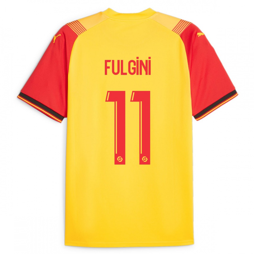 Kinder Fußball Angelo Fulgini #11 Gelb Heimtrikot Trikot 2023/24 T-Shirt Luxemburg