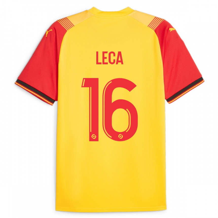 Kinder Fußball Jean-Louis Leca #16 Gelb Heimtrikot Trikot 2023/24 T-Shirt Luxemburg