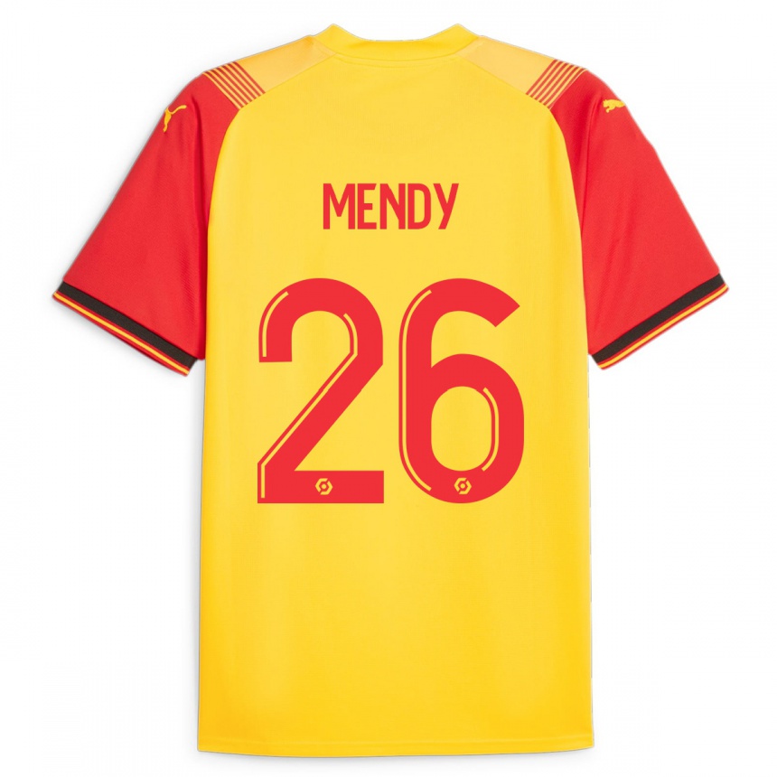 Kinder Fußball Nampalys Mendy #26 Gelb Heimtrikot Trikot 2023/24 T-Shirt Luxemburg