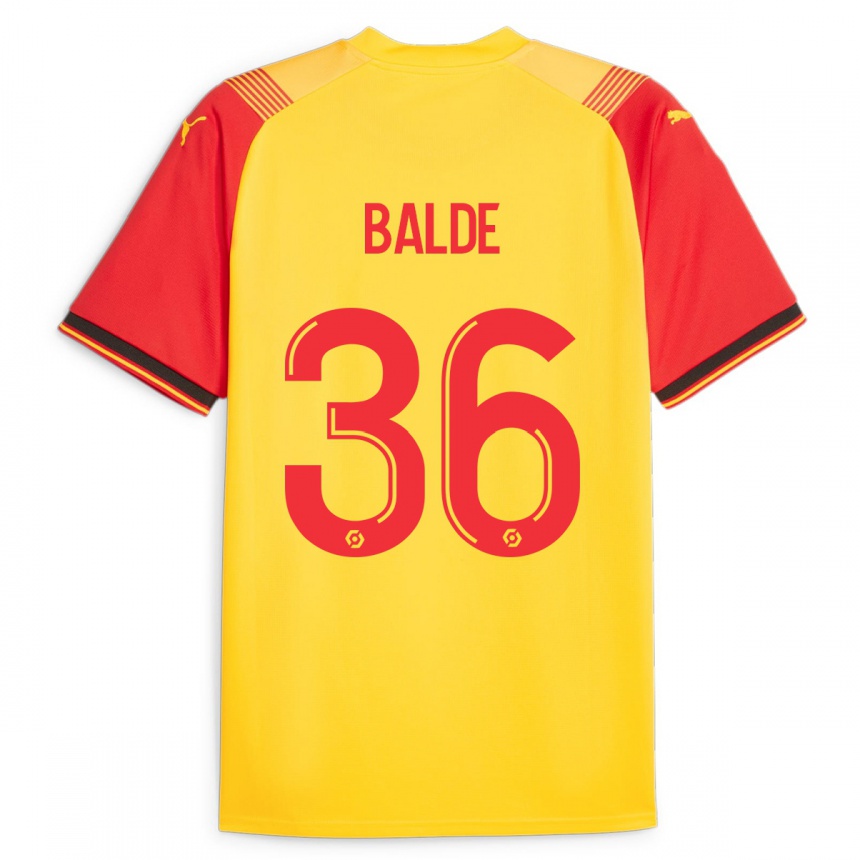 Kinder Fußball Ibrahima Baldé #36 Gelb Heimtrikot Trikot 2023/24 T-Shirt Luxemburg