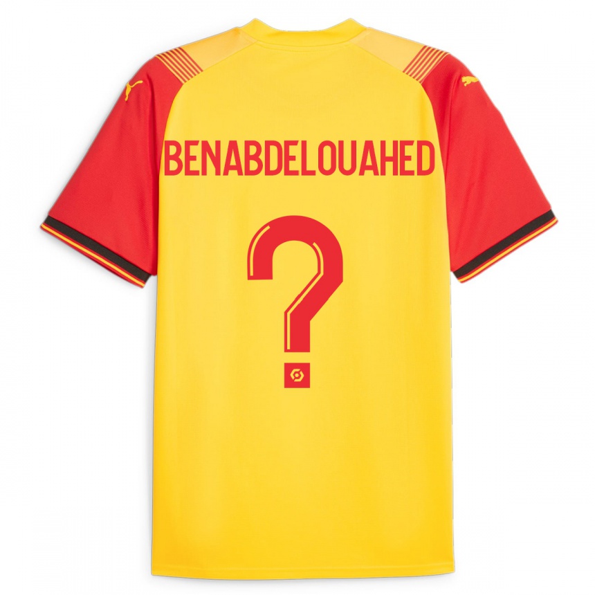 Kinder Fußball Kaïs Benabdelouahed #0 Gelb Heimtrikot Trikot 2023/24 T-Shirt Luxemburg