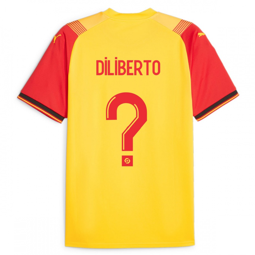 Kinder Fußball Noah Diliberto #0 Gelb Heimtrikot Trikot 2023/24 T-Shirt Luxemburg