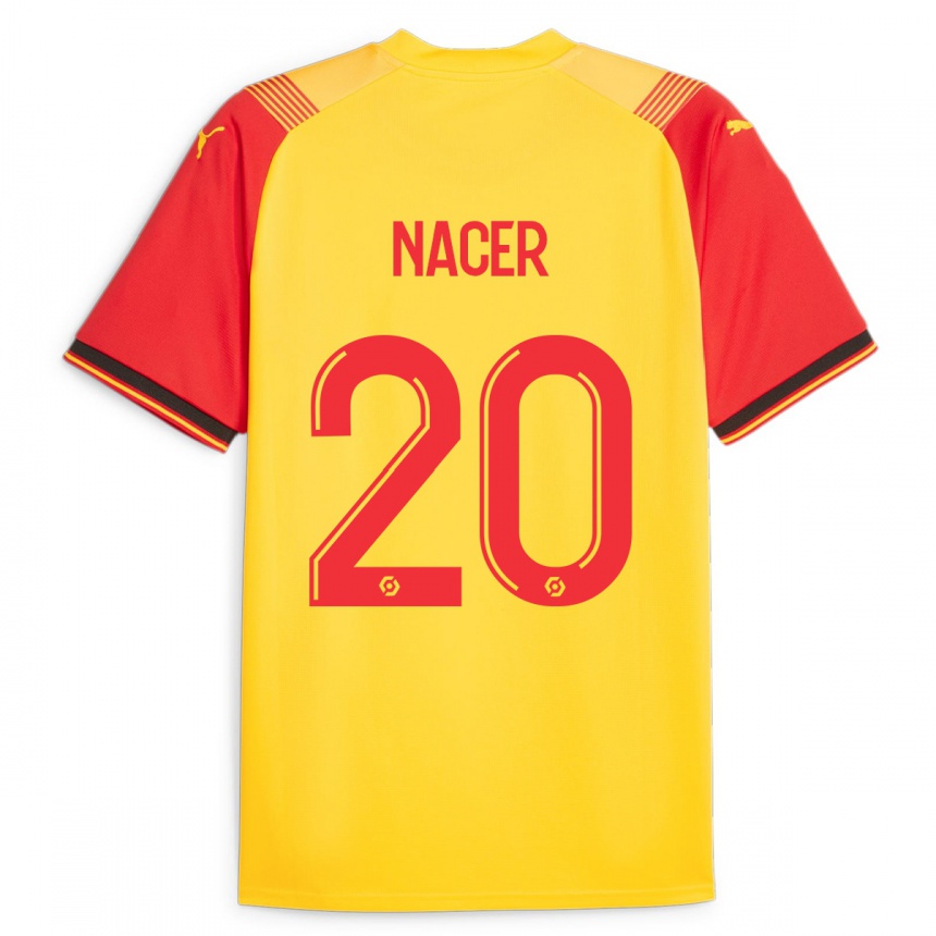 Kinder Fußball Myriem Nacer #20 Gelb Heimtrikot Trikot 2023/24 T-Shirt Luxemburg