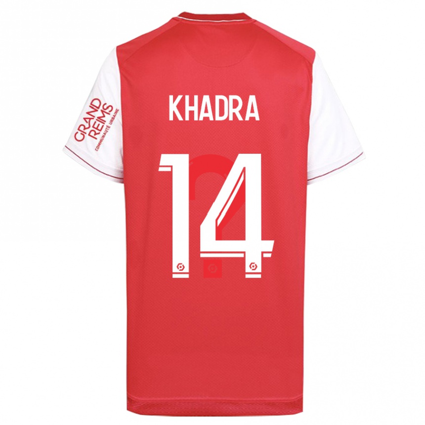 Kinder Fußball Reda Khadra #14 Rot Heimtrikot Trikot 2023/24 T-Shirt Luxemburg