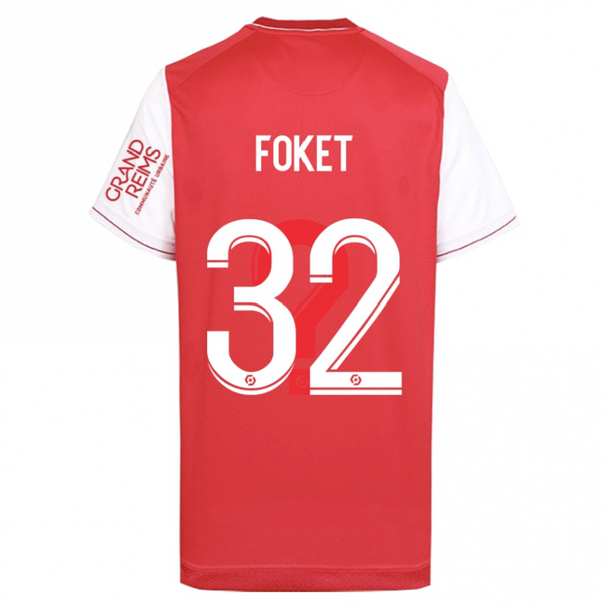 Kinder Fußball Thomas Foket #32 Rot Heimtrikot Trikot 2023/24 T-Shirt Luxemburg