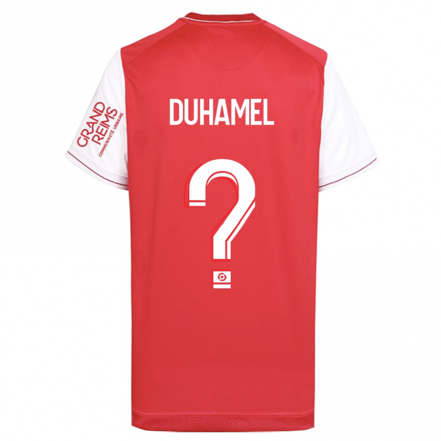 Kinder Fußball Lino Duhamel #0 Rot Heimtrikot Trikot 2023/24 T-Shirt Luxemburg