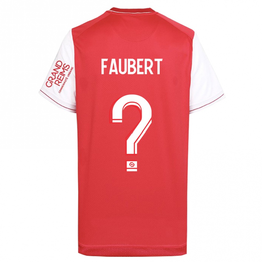 Kinder Fußball Noam Faubert #0 Rot Heimtrikot Trikot 2023/24 T-Shirt Luxemburg