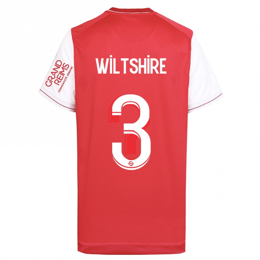 Kinder Fußball Tiernny Wiltshire #3 Rot Heimtrikot Trikot 2023/24 T-Shirt Luxemburg