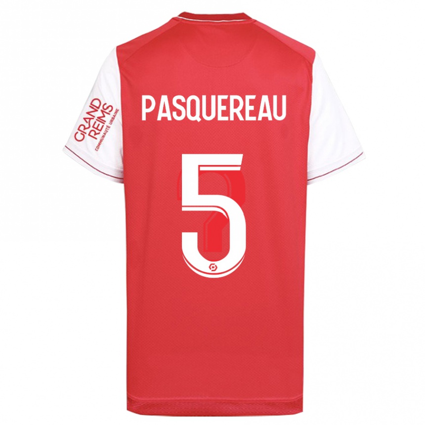 Kinder Fußball Julie Pasquereau #5 Rot Heimtrikot Trikot 2023/24 T-Shirt Luxemburg