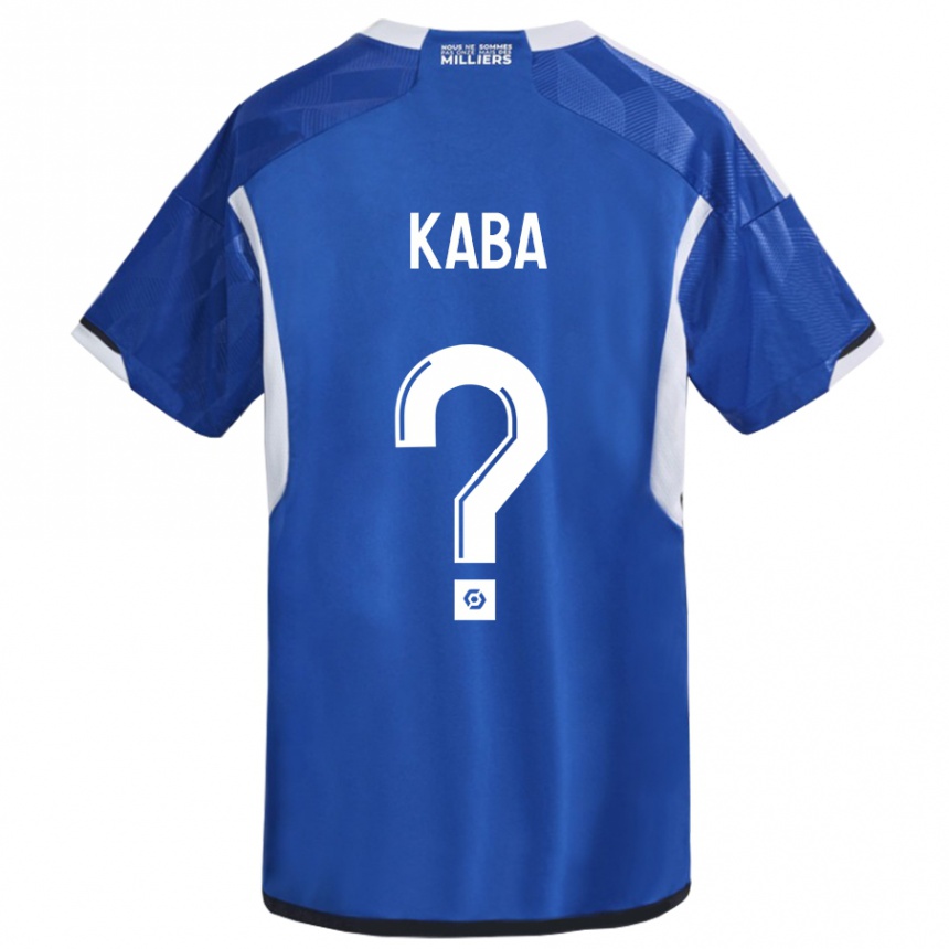 Kinder Fußball Kanfory Kaba #0 Blau Heimtrikot Trikot 2023/24 T-Shirt Luxemburg