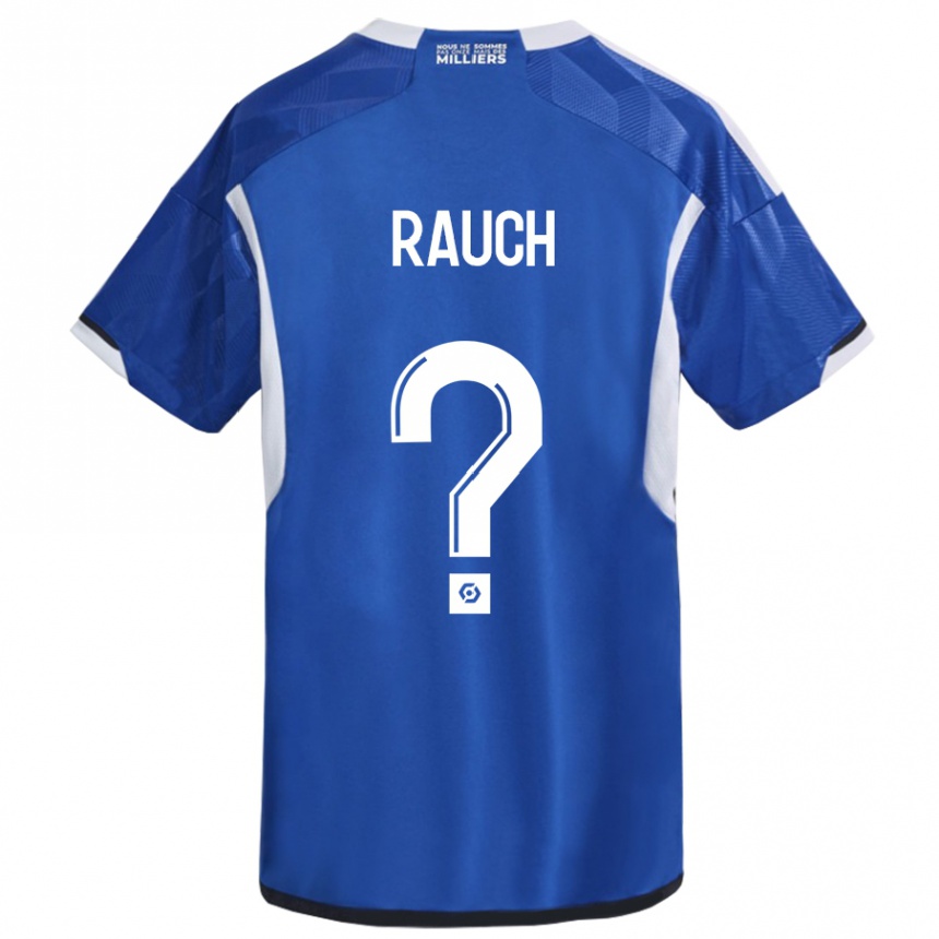 Kinder Fußball Hugo Rauch #0 Blau Heimtrikot Trikot 2023/24 T-Shirt Luxemburg