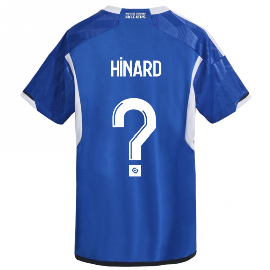 Kinder Fußball Noa Hinard #0 Blau Heimtrikot Trikot 2023/24 T-Shirt Luxemburg