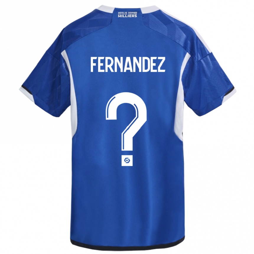 Kinder Fußball Elies Araar Fernandez #0 Blau Heimtrikot Trikot 2023/24 T-Shirt Luxemburg