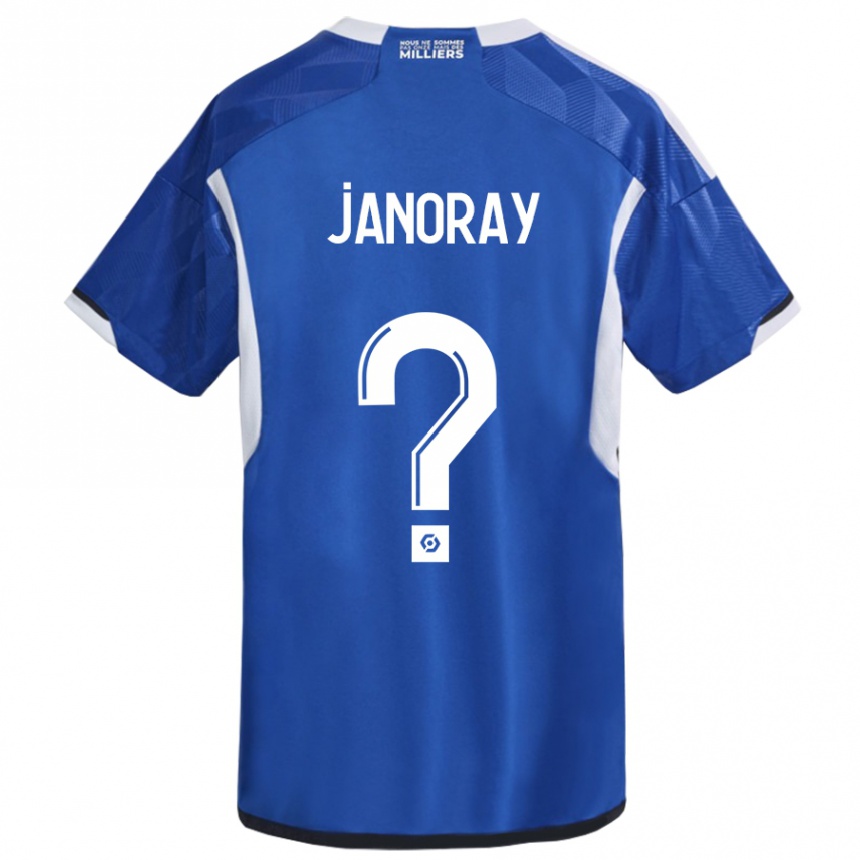 Kinder Fußball Sacha Janoray #0 Blau Heimtrikot Trikot 2023/24 T-Shirt Luxemburg