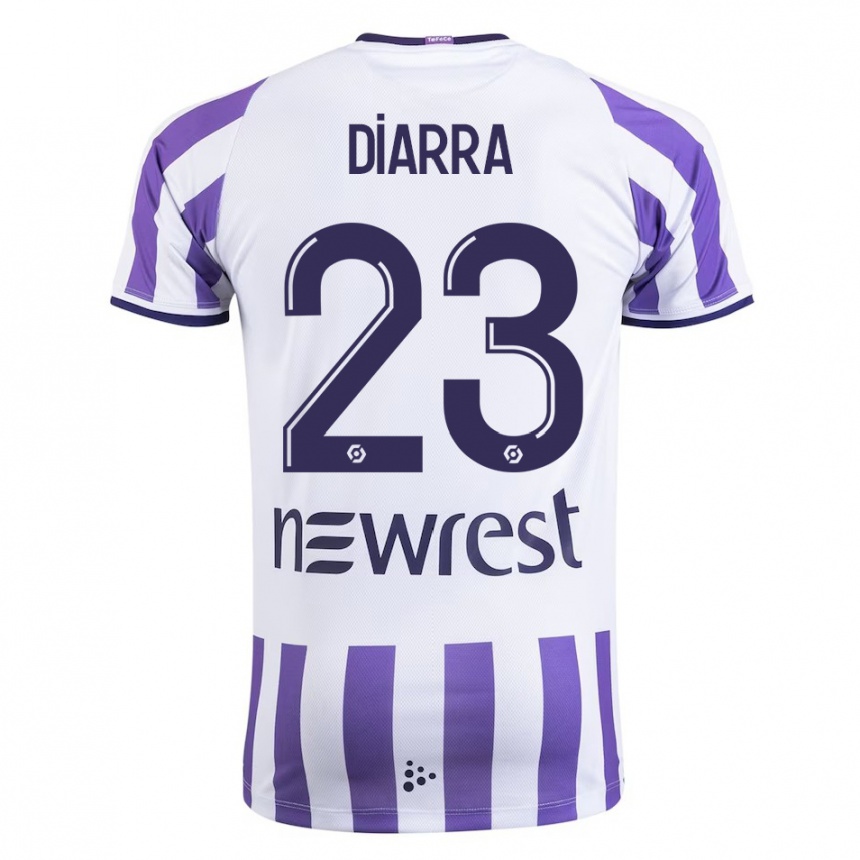 Kinder Fußball Moussa Diarra #23 Weiß Heimtrikot Trikot 2023/24 T-Shirt Luxemburg