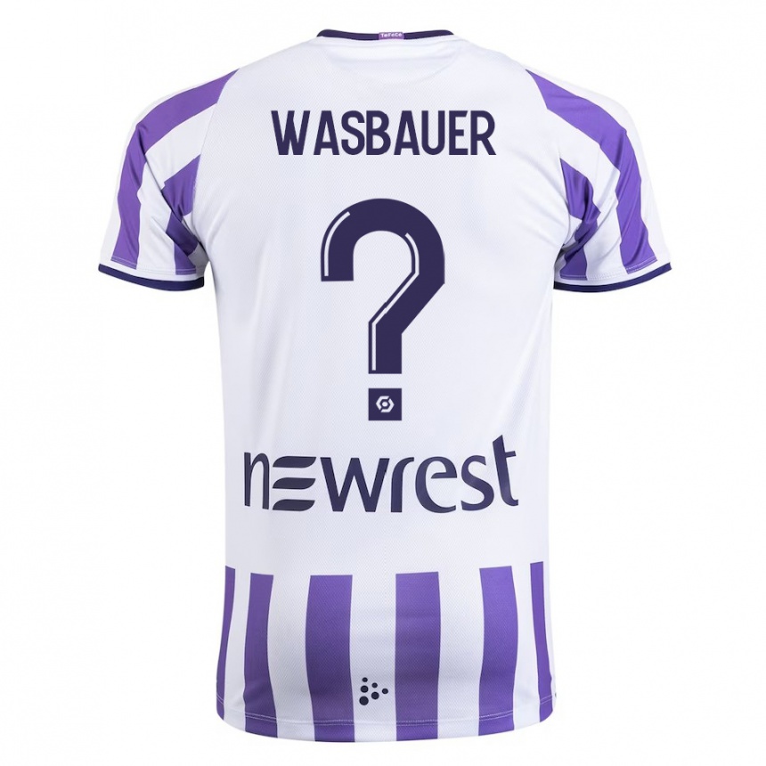 Kinder Fußball Nicolas Wasbauer #0 Weiß Heimtrikot Trikot 2023/24 T-Shirt Luxemburg