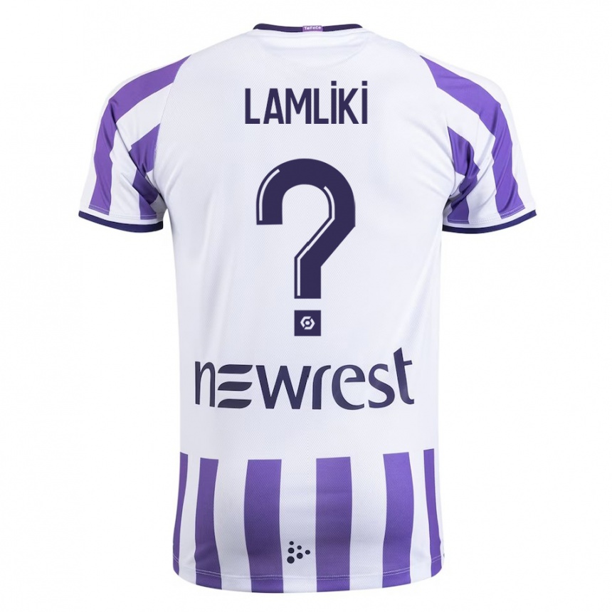 Kinder Fußball Nassim Lamliki #0 Weiß Heimtrikot Trikot 2023/24 T-Shirt Luxemburg