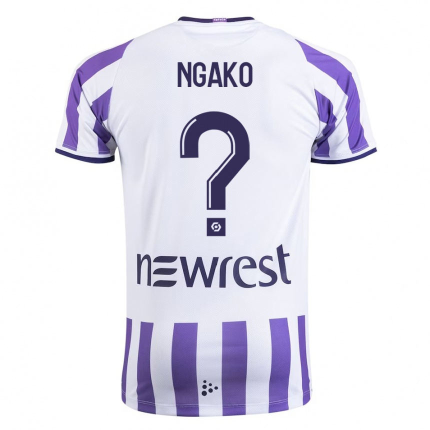 Kinder Fußball Warren Ngako #0 Weiß Heimtrikot Trikot 2023/24 T-Shirt Luxemburg