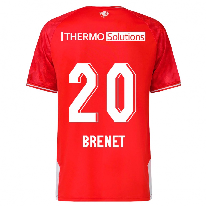 Kinder Fußball Joshua Brenet #20 Rot Heimtrikot Trikot 2023/24 T-Shirt Luxemburg