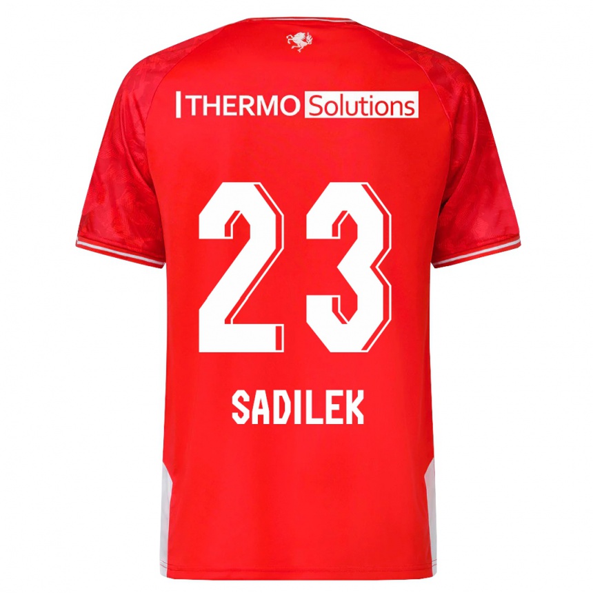 Kinder Fußball Michal Sadilek #23 Rot Heimtrikot Trikot 2023/24 T-Shirt Luxemburg