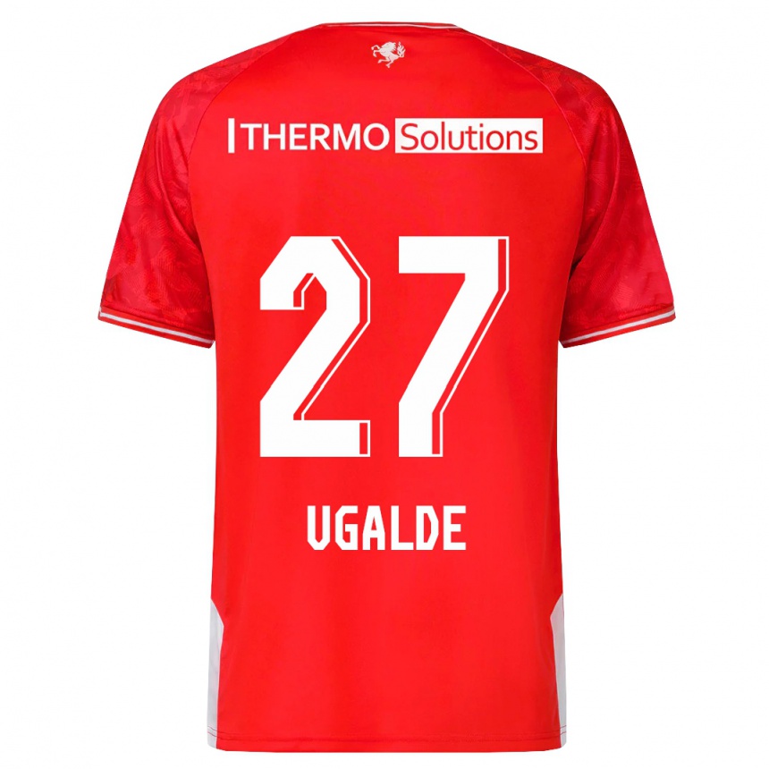 Kinder Fußball Manfred Ugalde #27 Rot Heimtrikot Trikot 2023/24 T-Shirt Luxemburg