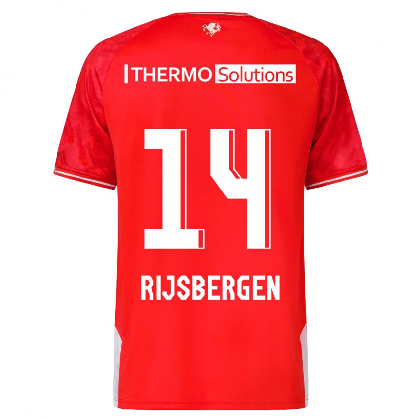 Kinder Fußball Liz Rijsbergen #14 Rot Heimtrikot Trikot 2023/24 T-Shirt Luxemburg