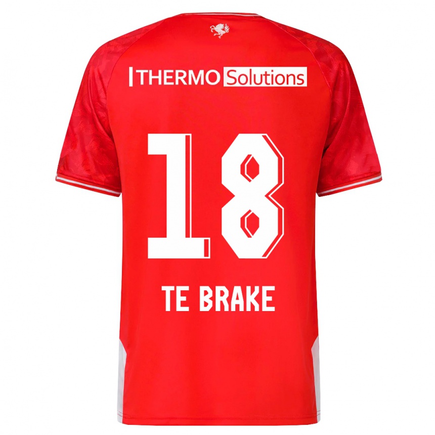 Kinder Fußball Sophie Te Brake #18 Rot Heimtrikot Trikot 2023/24 T-Shirt Luxemburg