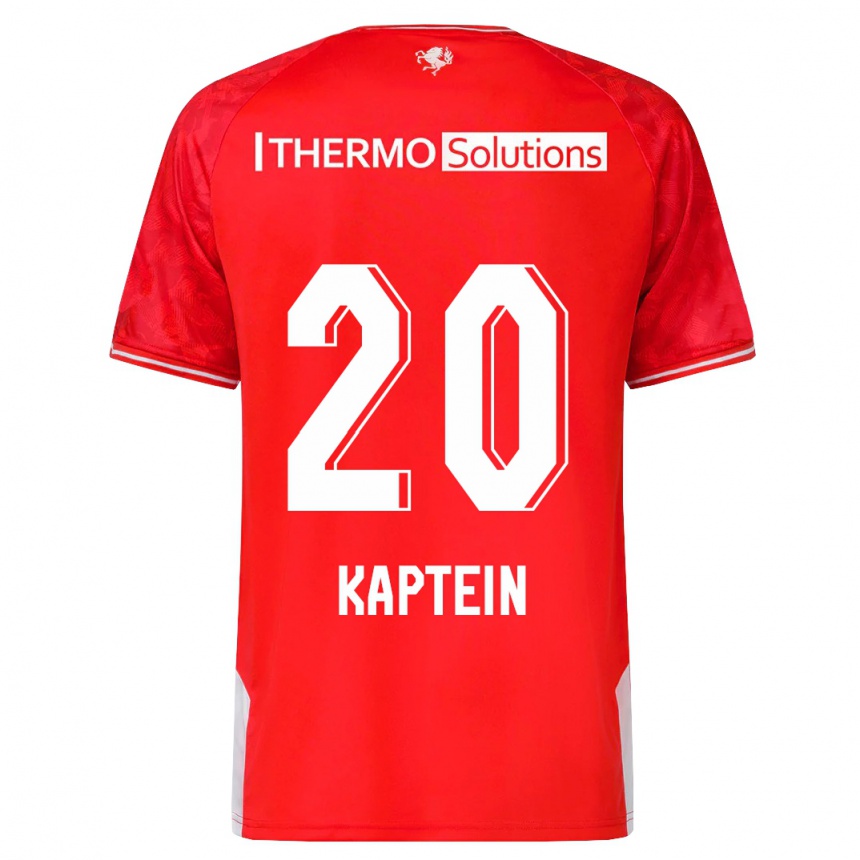 Kinder Fußball Wieke Kaptein #20 Rot Heimtrikot Trikot 2023/24 T-Shirt Luxemburg