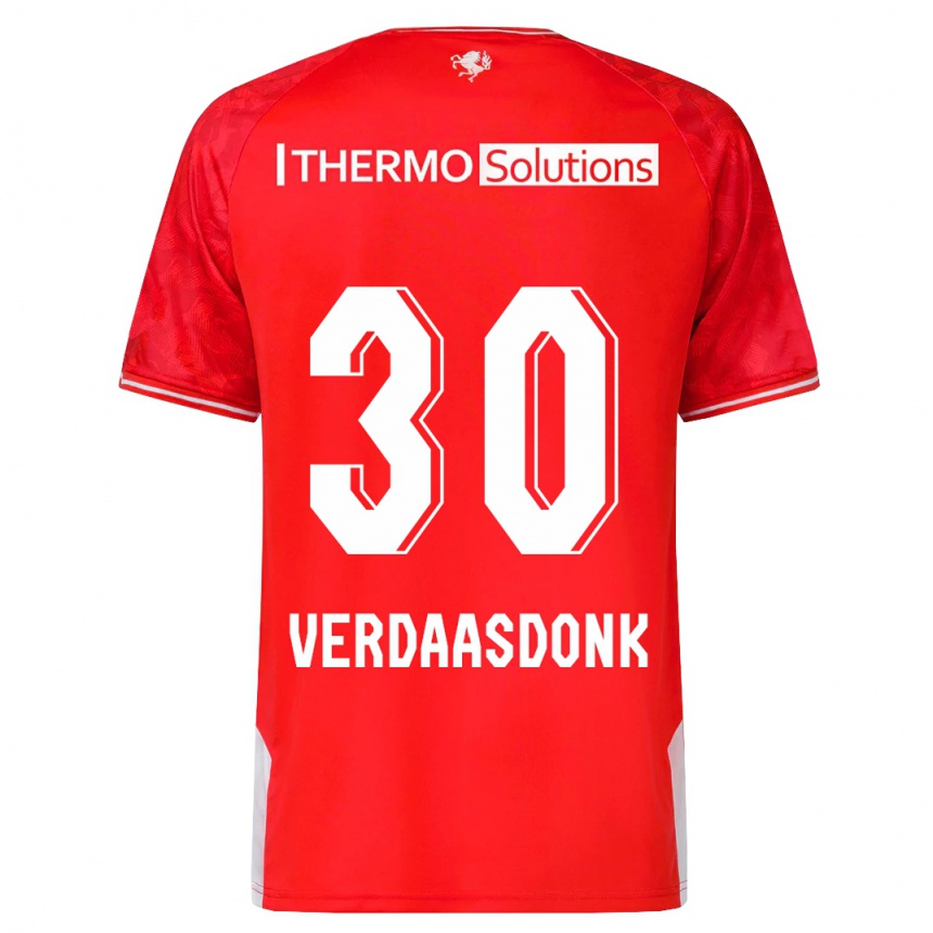 Kinder Fußball Suus Verdaasdonk #30 Rot Heimtrikot Trikot 2023/24 T-Shirt Luxemburg