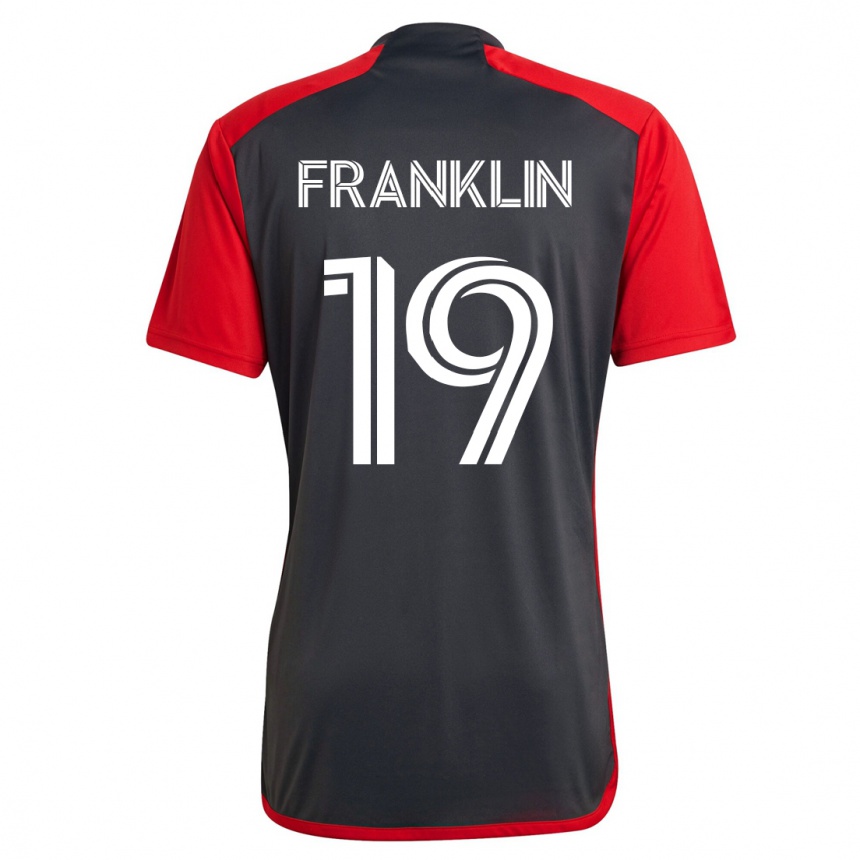 Kinder Fußball Kobe Franklin #19 Grau Heimtrikot Trikot 2023/24 T-Shirt Luxemburg