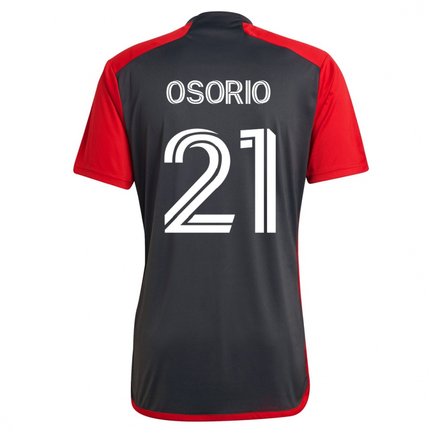 Kinder Fußball Jonathan Osorio #21 Grau Heimtrikot Trikot 2023/24 T-Shirt Luxemburg