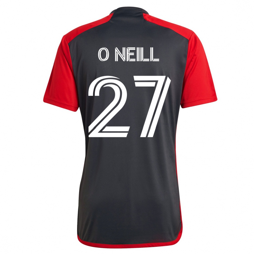 Kinder Fußball Shane O'neill #27 Grau Heimtrikot Trikot 2023/24 T-Shirt Luxemburg