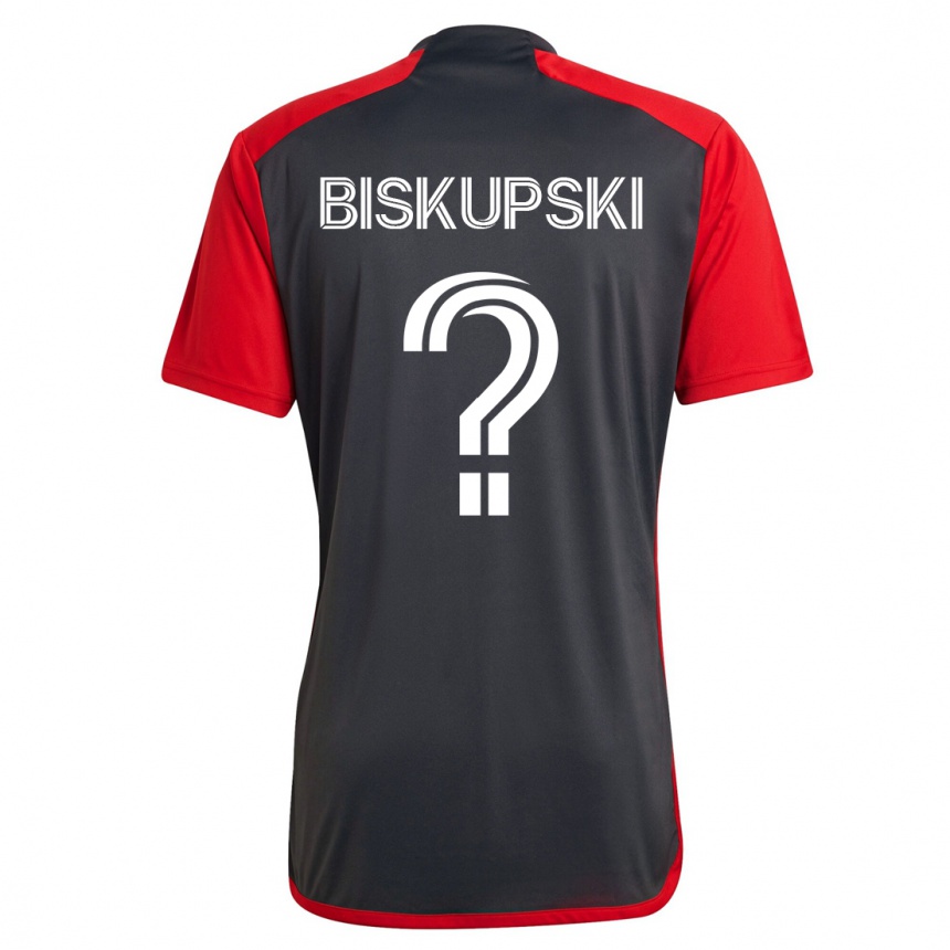 Kinder Fußball Philip Biskupski #0 Grau Heimtrikot Trikot 2023/24 T-Shirt Luxemburg